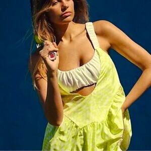 🆕FP Movement Free People One Two Punch Printed 1 PC DRESS ONLY SZ L NEW!